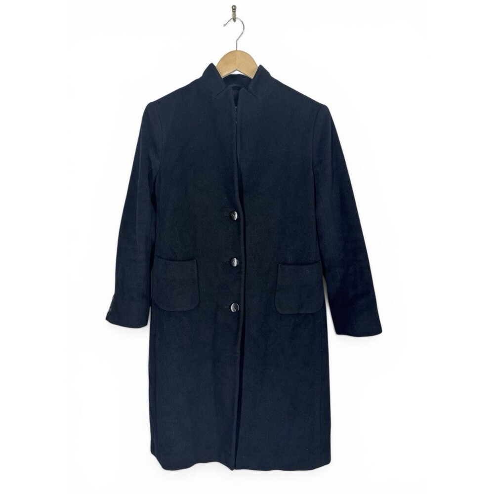 Jil Sander Italy 100% Cashmere Coat Black Size 36 Quiet Luxury - Picture 2 of 8